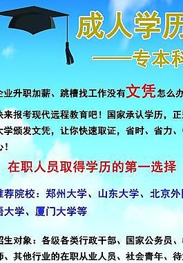 成人學歷展架圖片