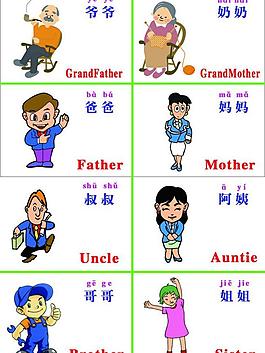幼儿中英文认字图片