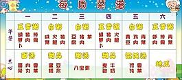 幼兒園菜譜圖片