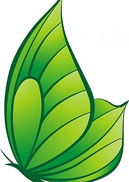 蝴蝶 綠色 彩繪圖片