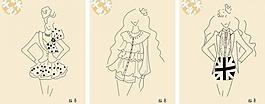 服裝設(shè)計 女性 素描圖片