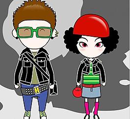漫畫風(fēng)格服裝設(shè)計圖片