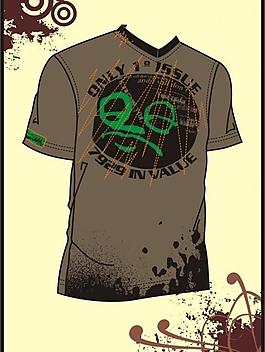 男裝 t shirt 印花設(shè)計(jì) 人像壓線圖片