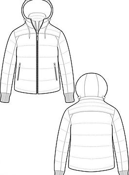 男 羽絨服 秋冬 帶帽cdr圖片