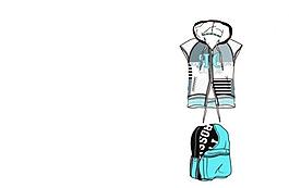男童服裝款式設計手稿圖片