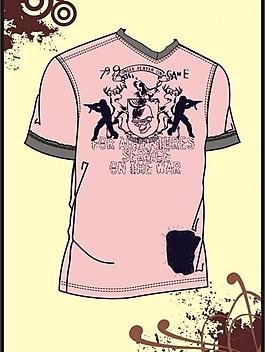 男裝 t shirt 印花設(shè)計(jì) 雙槍手徽章圖片