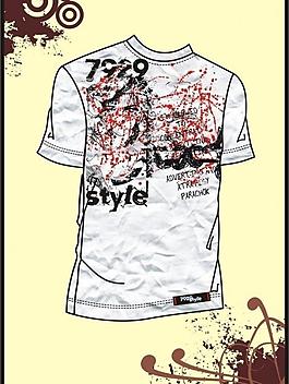 男装 t shirt 印花设计 漫画人像图案图片