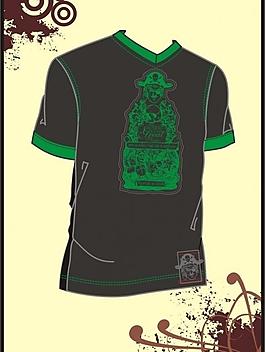 男装 t shirt 印花设计 海盗船长图片