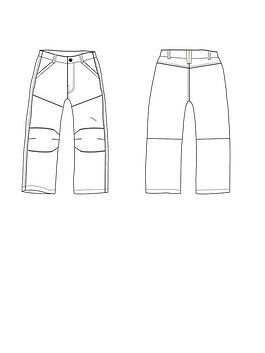 服裝休褲子原型矢量圖圖片