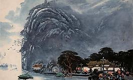 太白樓 水印版畫 版畫作品圖片