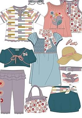 童裝圖案款式設(shè)計(jì)手稿流行服飾圖片
