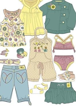 童裝圖案款式設(shè)計(jì)手稿流行服飾圖片