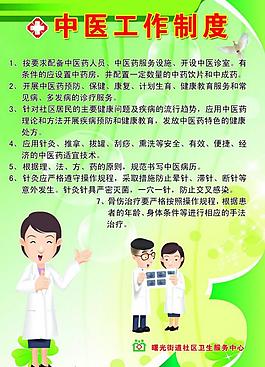 中醫(yī)工作制度海報圖片