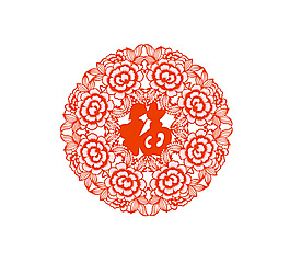 剪紙福字窗花免費(fèi)下載