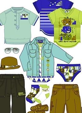 童裝圖案款式設(shè)計(jì)手稿流行服飾圖片