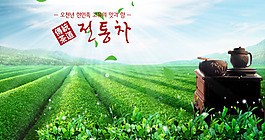 一望無際的茶園PSD