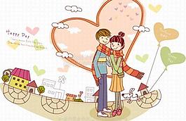 卡通情侶圖片