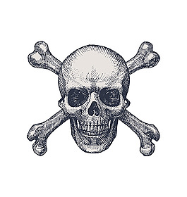 骷髏插畫矢量素材