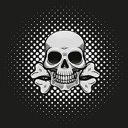 骷髏插畫矢量素材