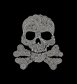 骷髏插畫矢量素材