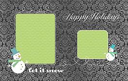 快樂雪人相冊模板圖片