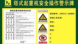 塔式起重机安全操作警图片