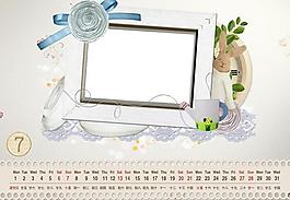兒童相冊臺歷7月圖片