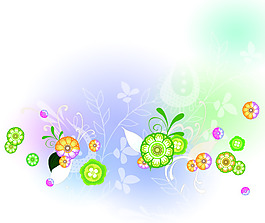 幻彩背景前的小碎花