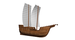 3d帆船模型