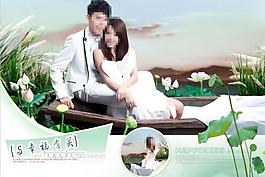 浪漫海灘風情影樓經(jīng)典婚紗模版圖片