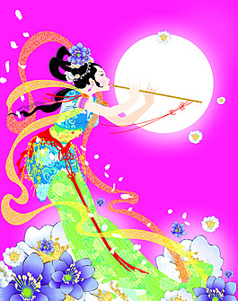 貴妃醉笛美人圖