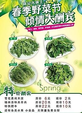 春季野菜节海报图片