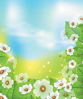 夏季花卉矢量素材圖片