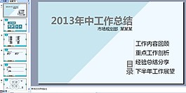 2013工作总结ppt模板下载