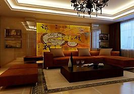 沙發(fā)背景墻圖片