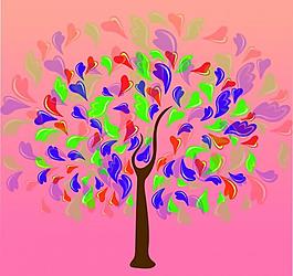 树木与花纹 树木 花图片