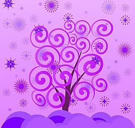 树木与花纹 树木 花图片