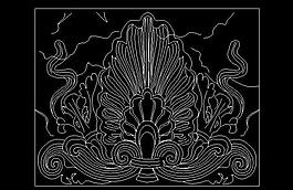 cad 歐式花紋雕塑圖片