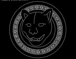 cad 歐式花紋雕塑圖片