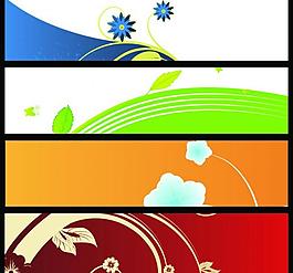 時尚花紋花卉橫幅圖片