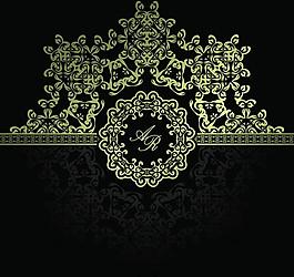 金色花紋名片圖片