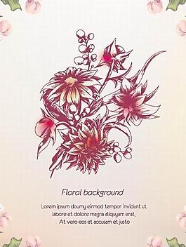 夢(mèng)幻花紋花朵 卡片圖片