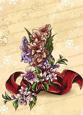 古典花紋 花朵圖片