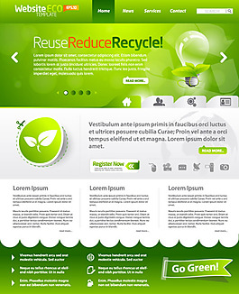 绿色环保网站模版