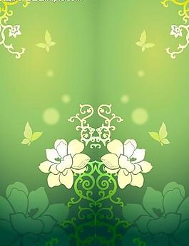 夢幻花紋 矢量素材圖片