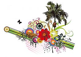 花 花纹 树图片
