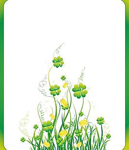 绿叶 花 花纹图片