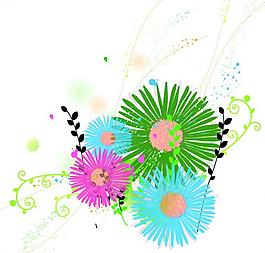 歐矢量素材 潮流 花圖片