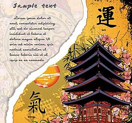 古塔鮮花圖片