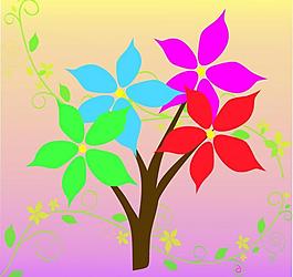 树木与花纹 树木 花图片
